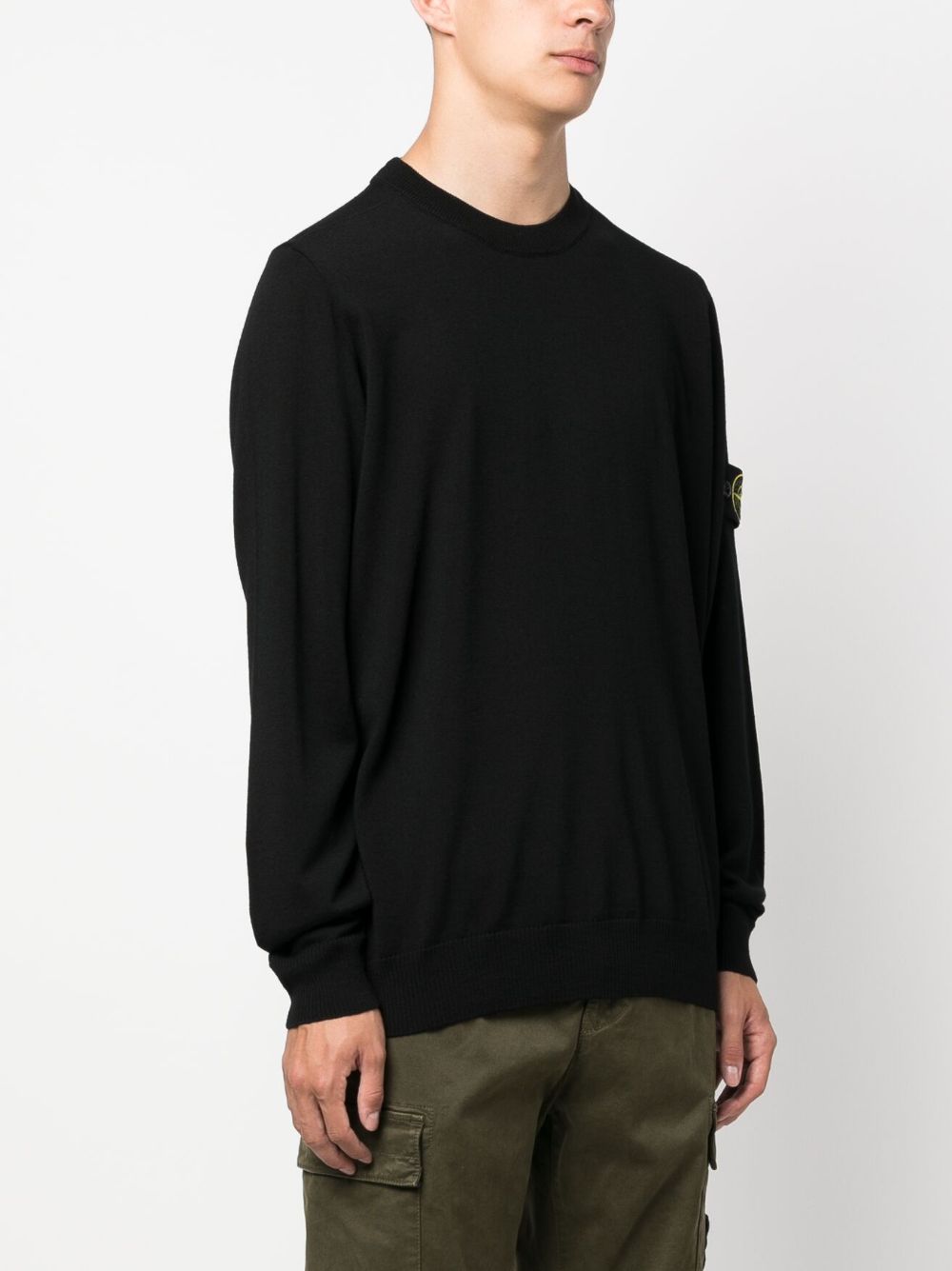 thin black wool sweater