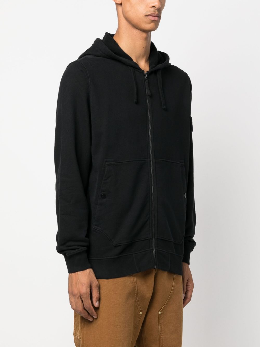 Black zip-up hoodie