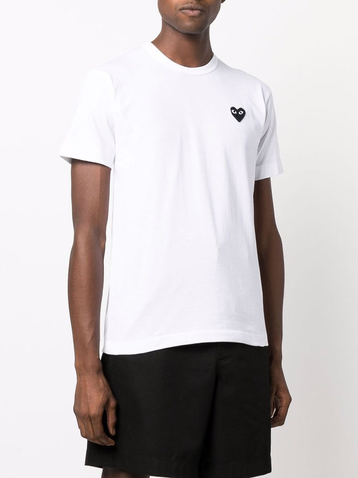 black heart white t-shirt