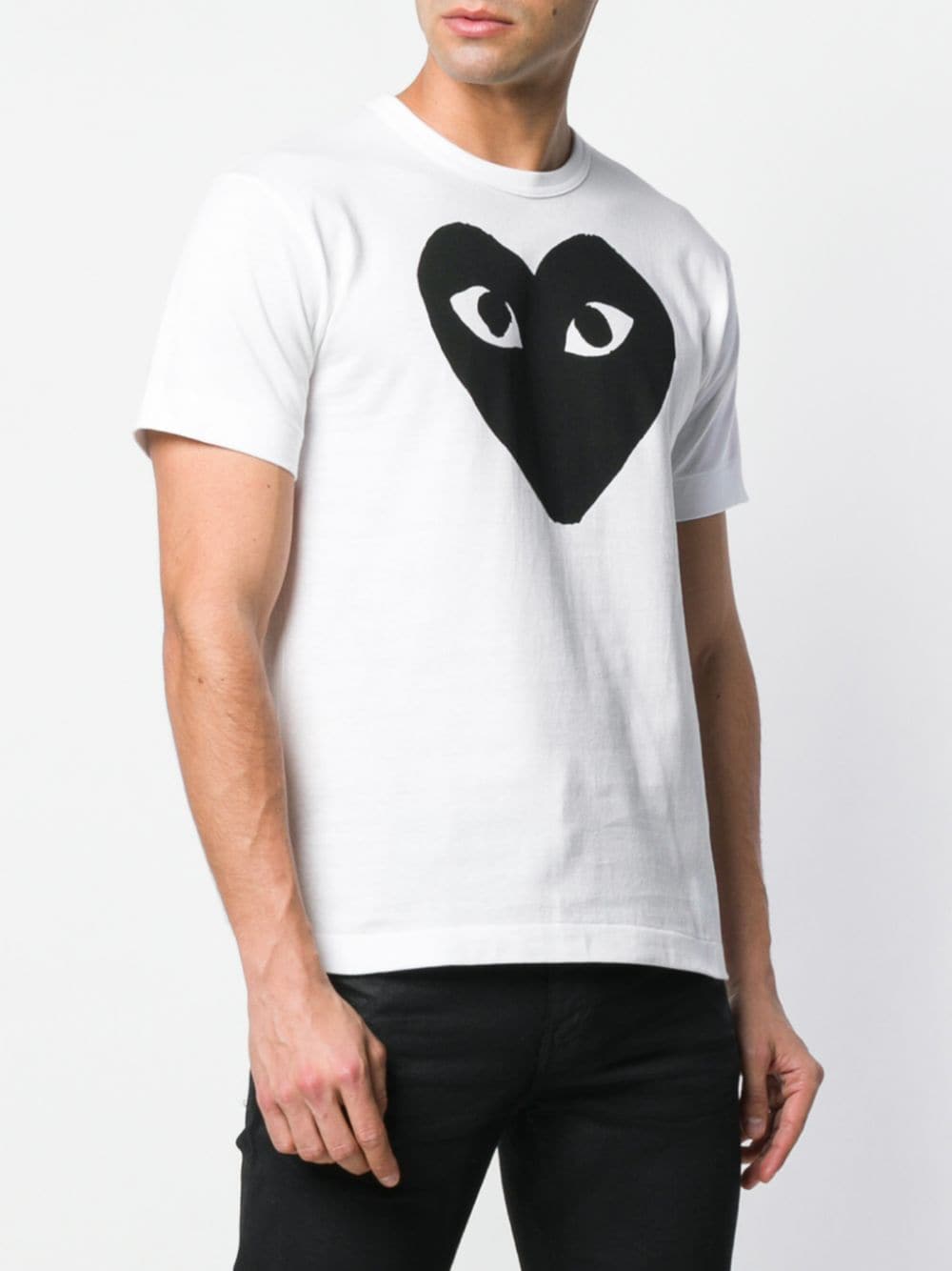 t-shirt black heart bianca
