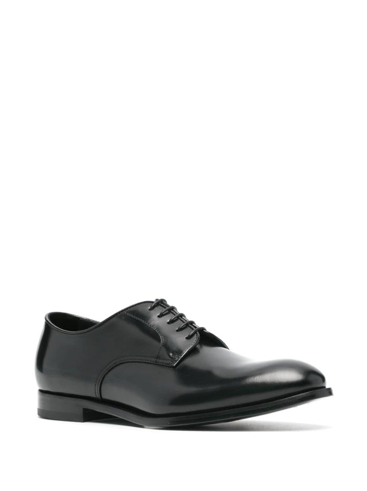 Scarpa derby nera in pelle