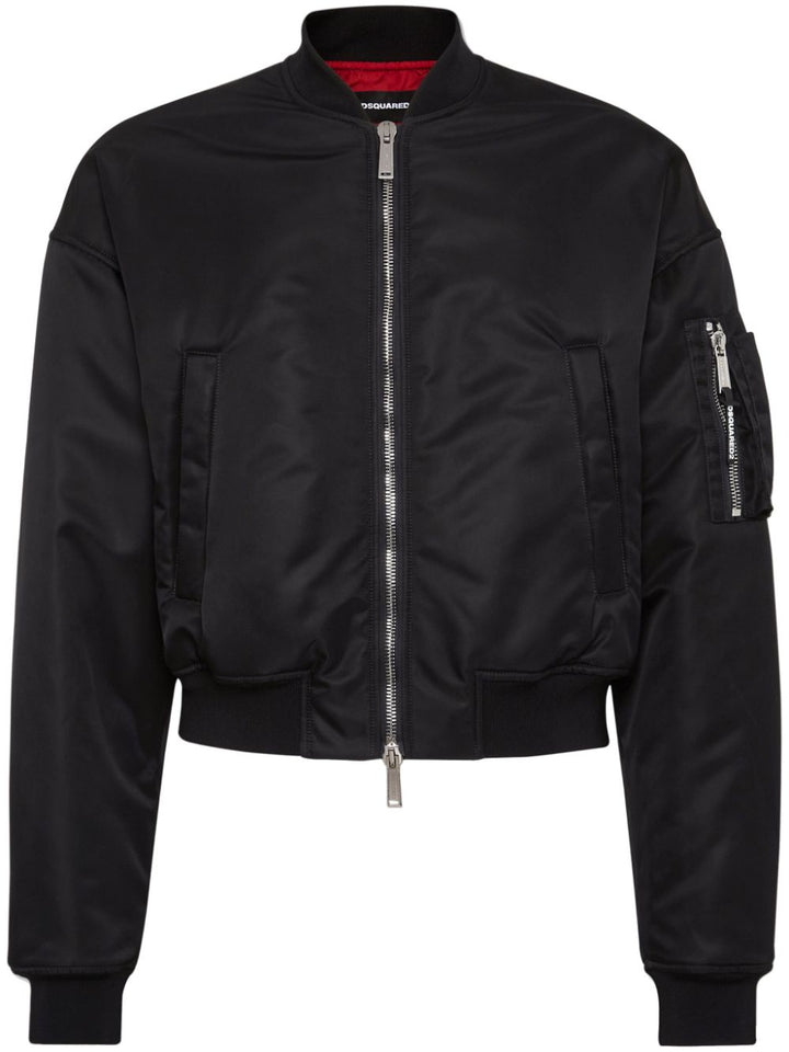 Bomber crop nero