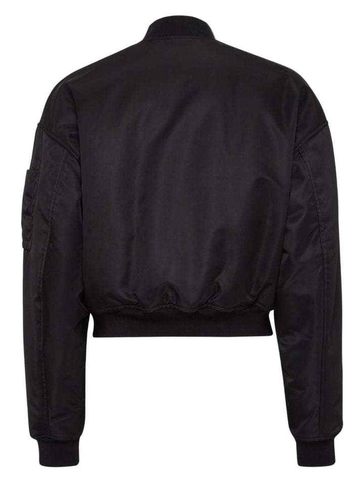 Bomber crop nero