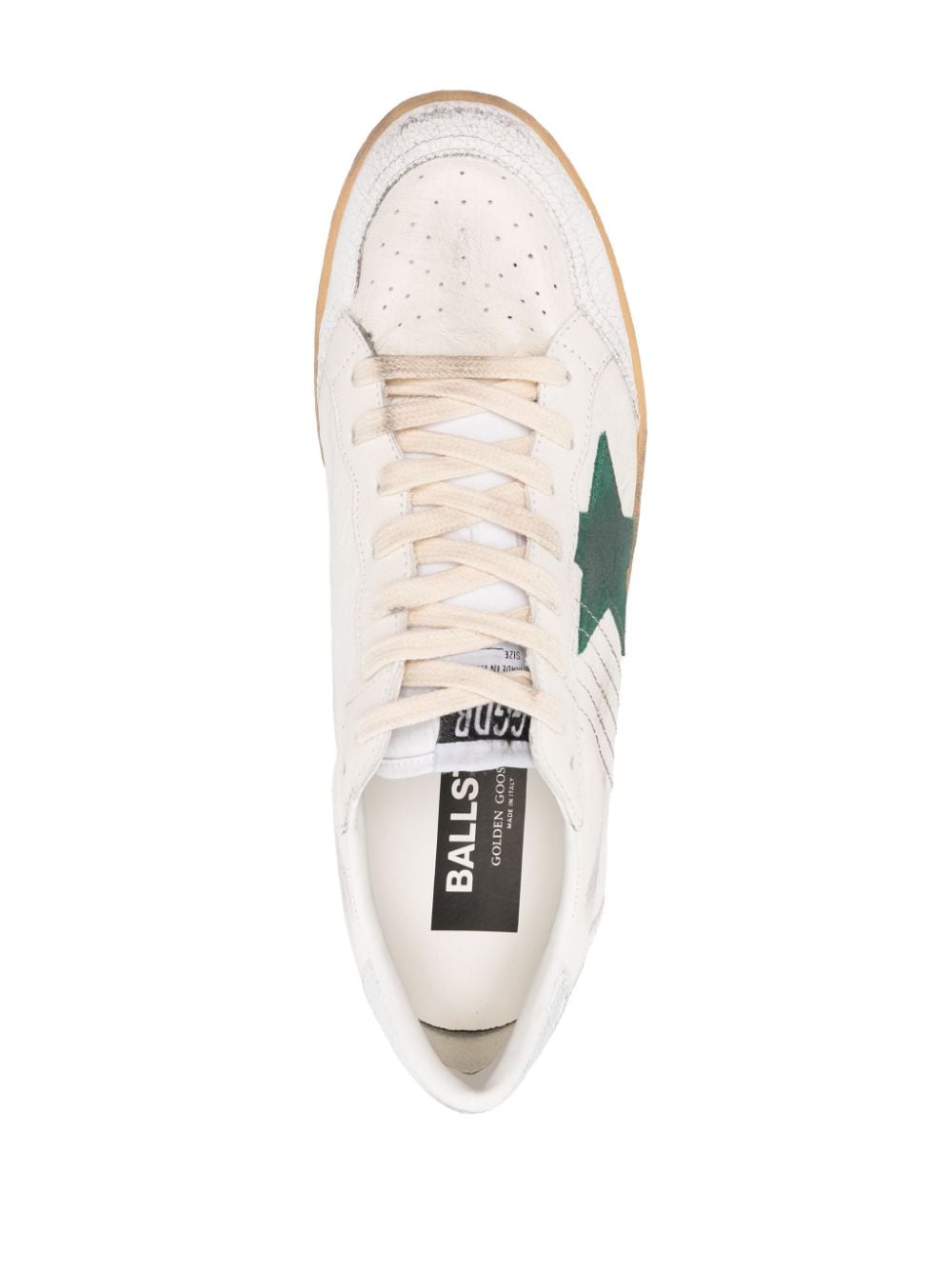 Sneaker Superstsr bianca con applicazione verde