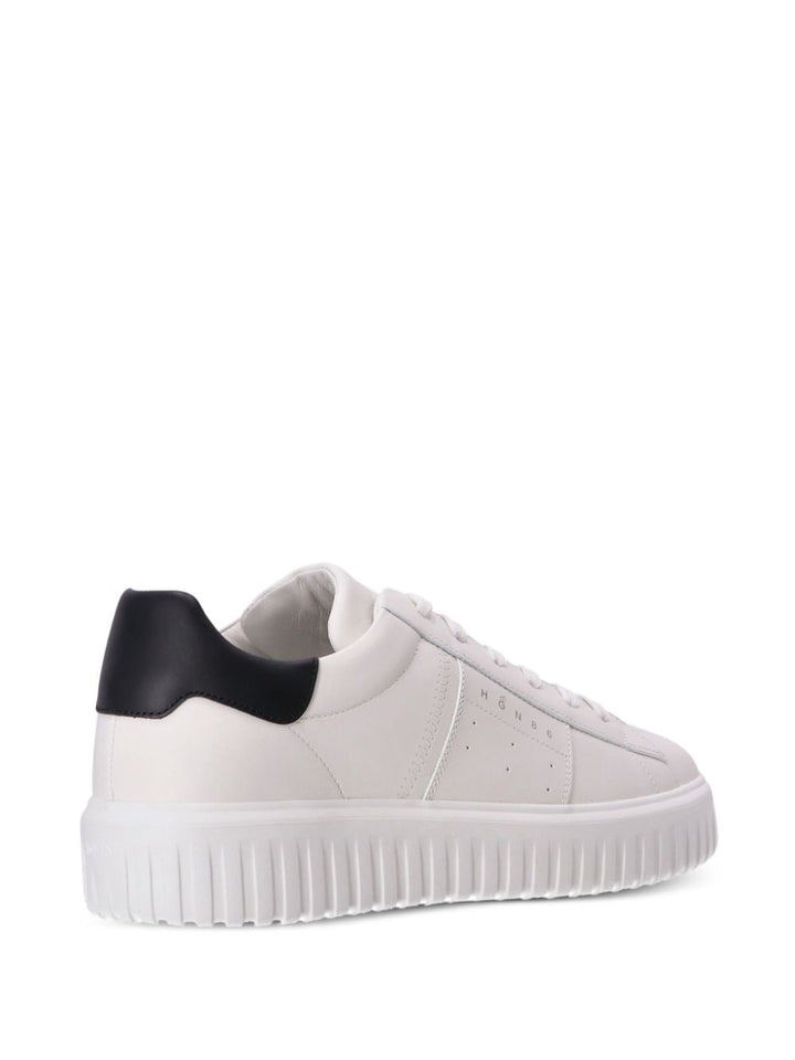 Sneaker H-stripes bianco e nero