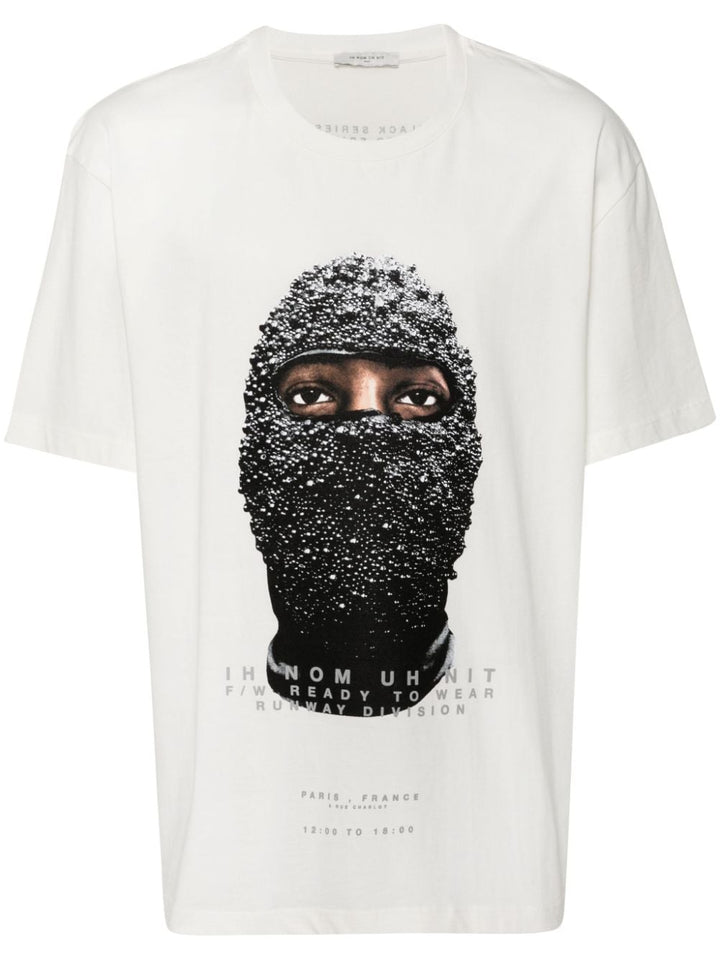 T-shirt bianca black mask