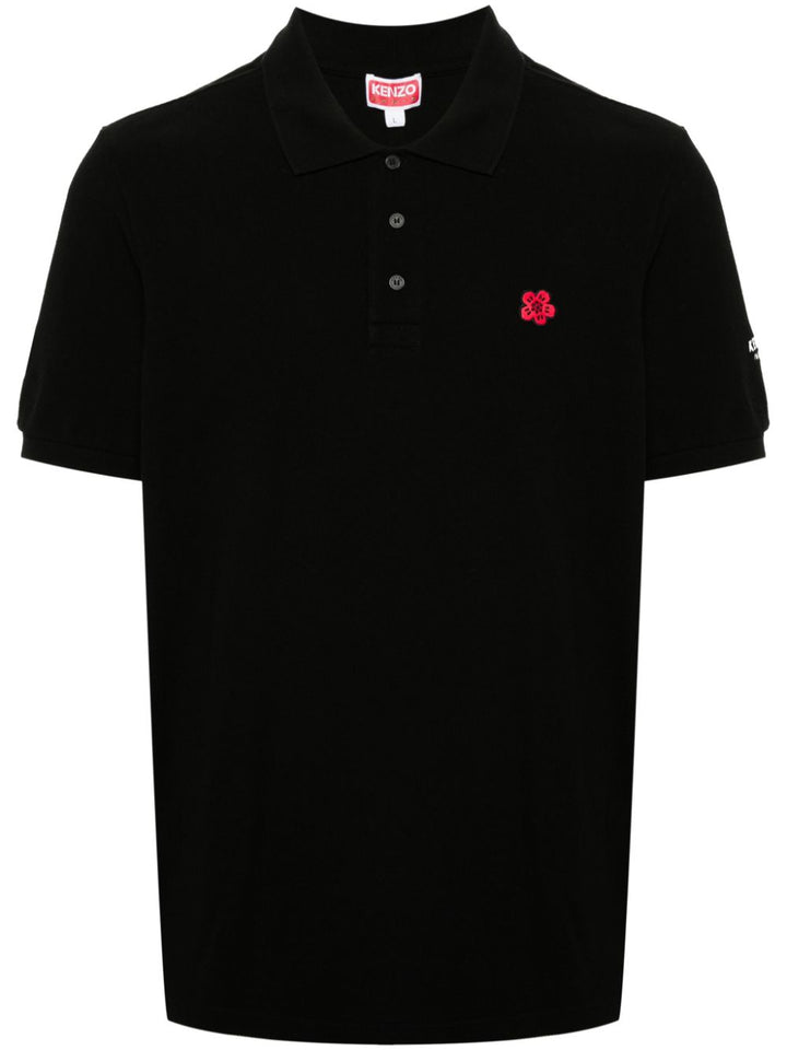 Polo nera logo rosso