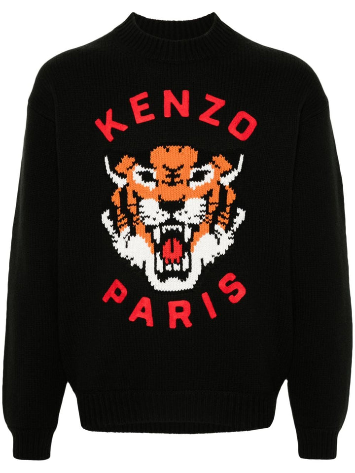 Maglione nero logo Tiger