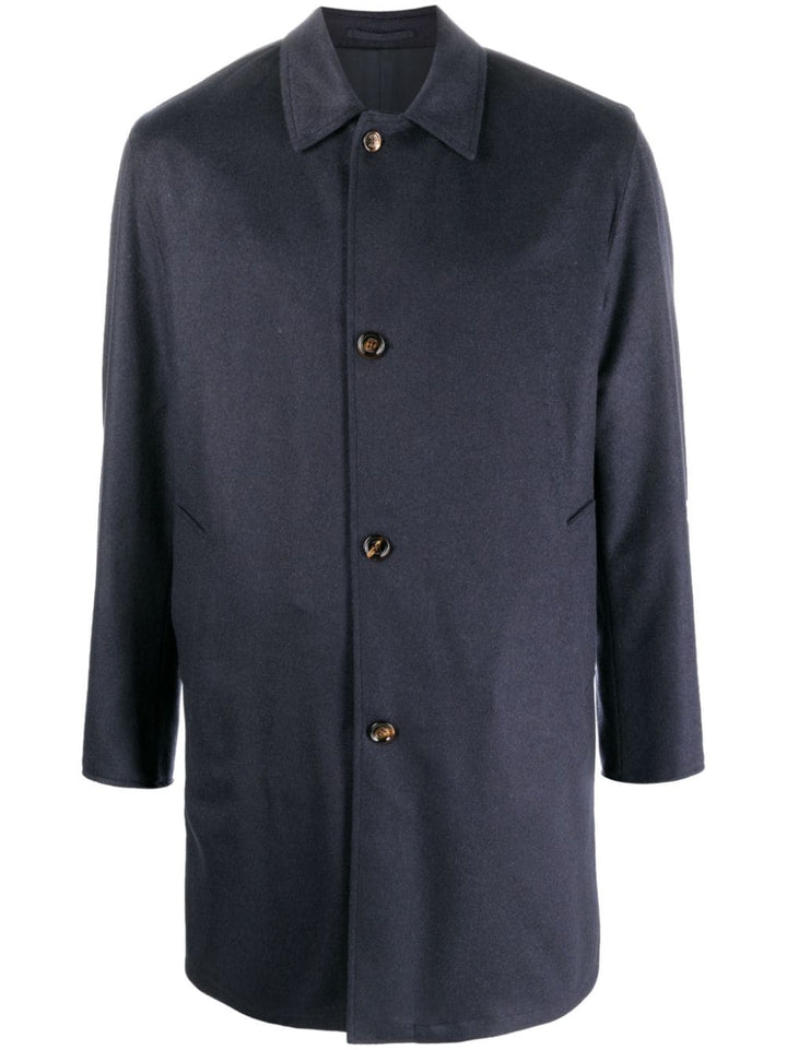 Cappotto monopetto blu