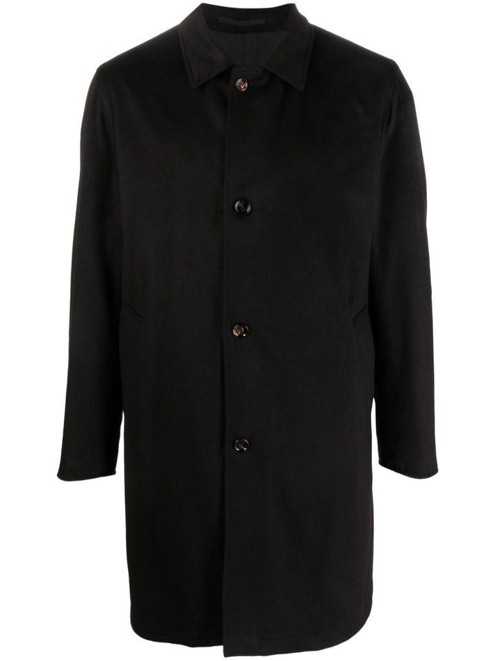 Cappotto monopetto nero