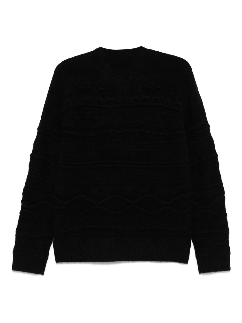 Maglione nero lavorato in maglia