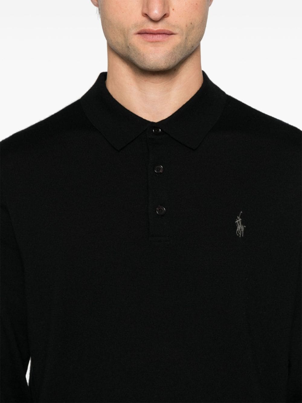 Polo nera manica lunga Giuuno