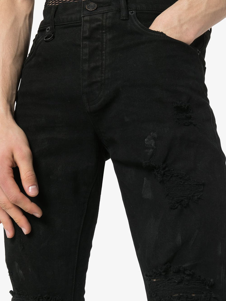 Jeans slim Oil Spill nero
