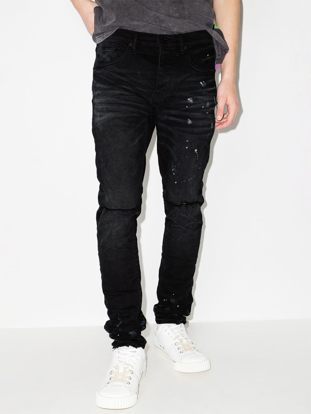 Jeans skinny effetto vernice