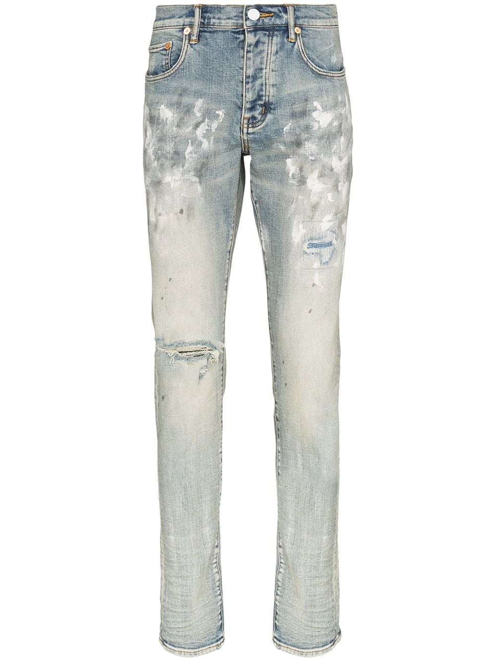 Jeans blu effetto blow out