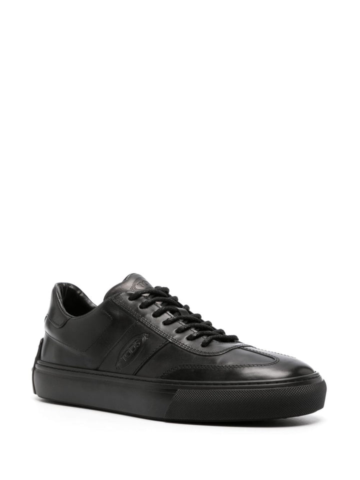 Sneaker nera in pelle