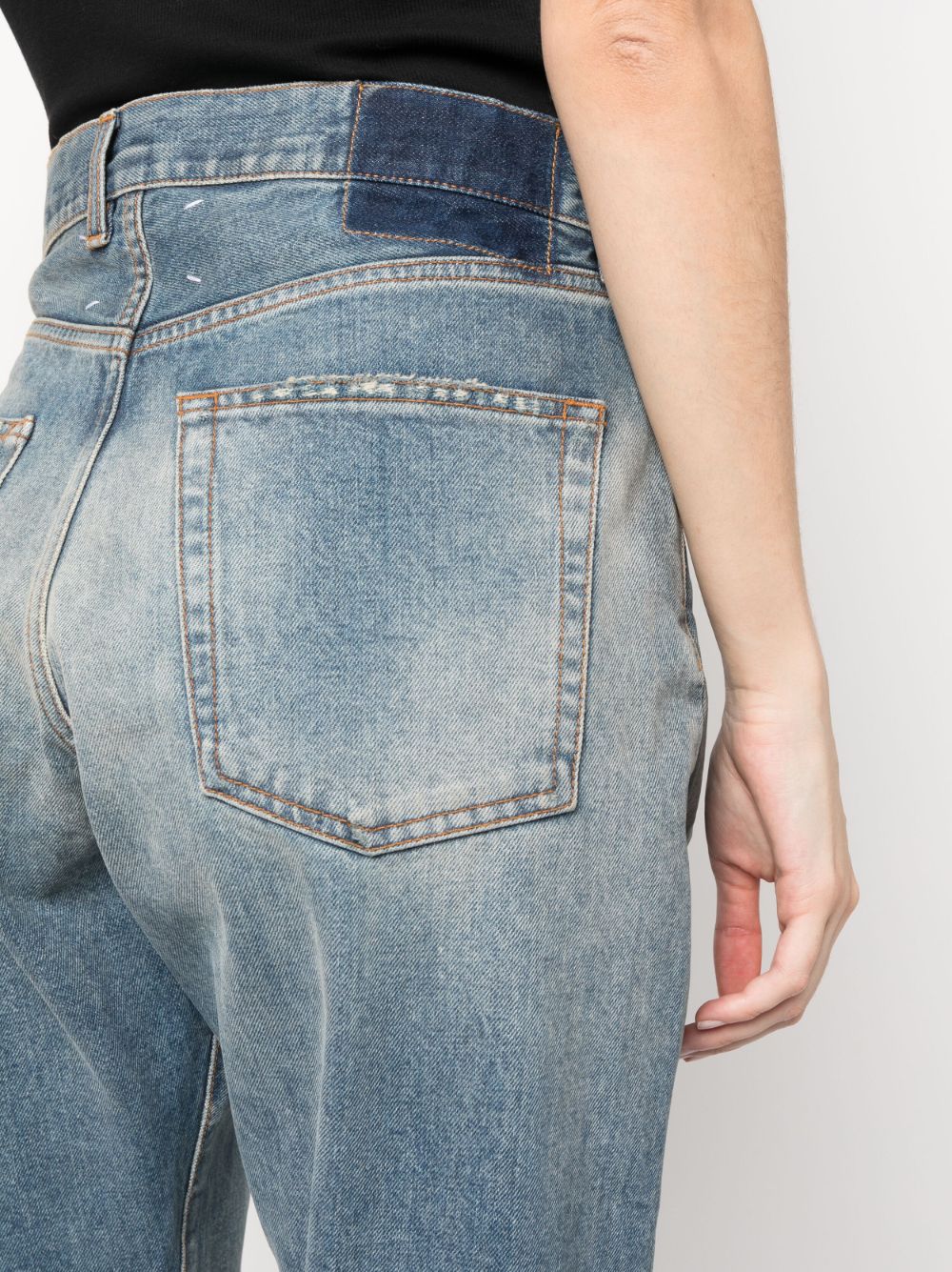 Straight mid-rise jeans
