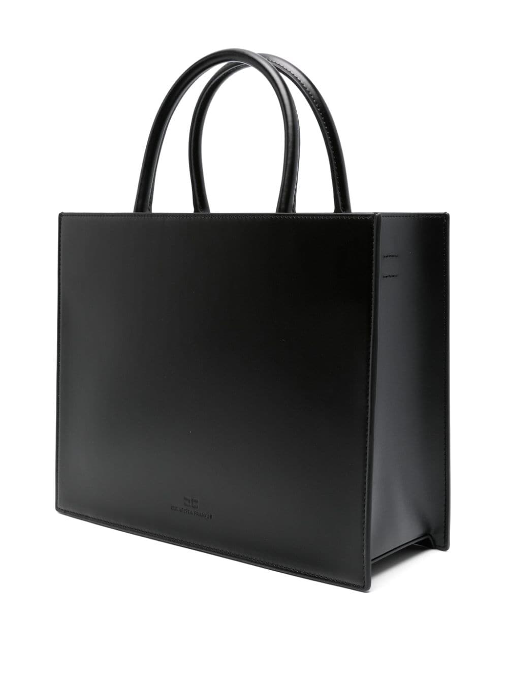 Borsa tote con placca logo media