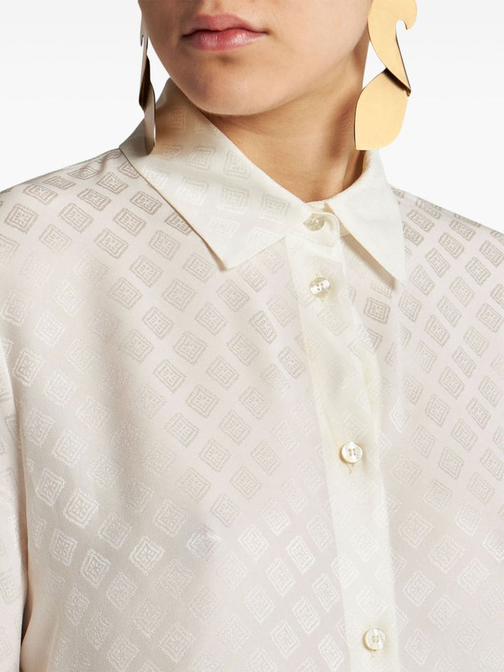 Camicia con effetto jacquard