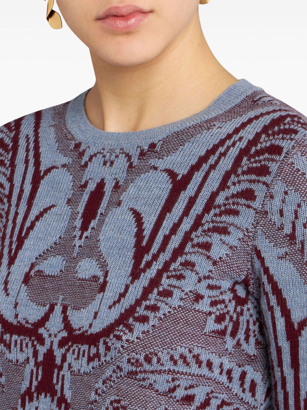 Maglione a fiori jacquard