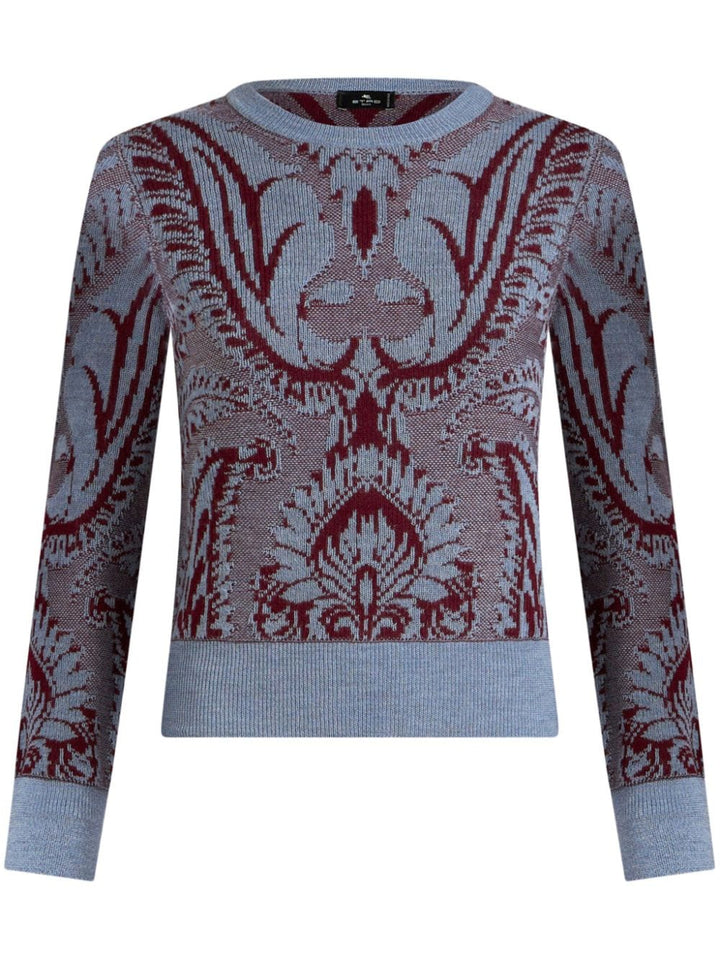 Maglione a fiori jacquard