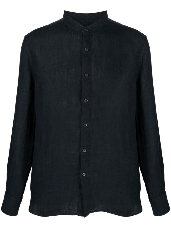 Navy blue linen shirt