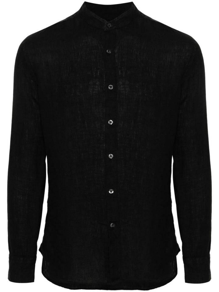 Black linen shirt