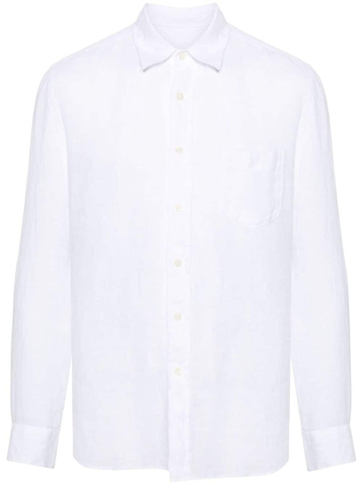 Camicia bianca in lino regular-fit