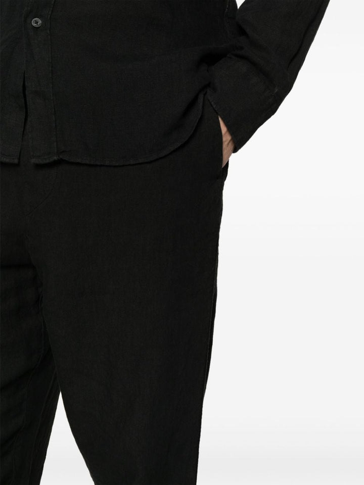 Black linen trousers