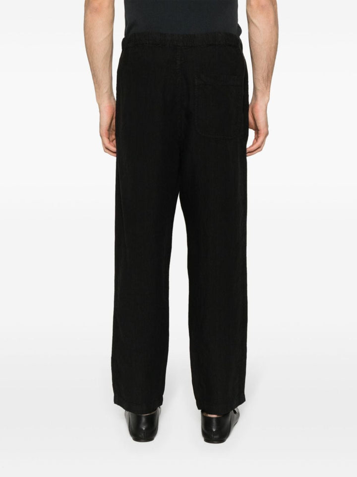 Black linen trousers