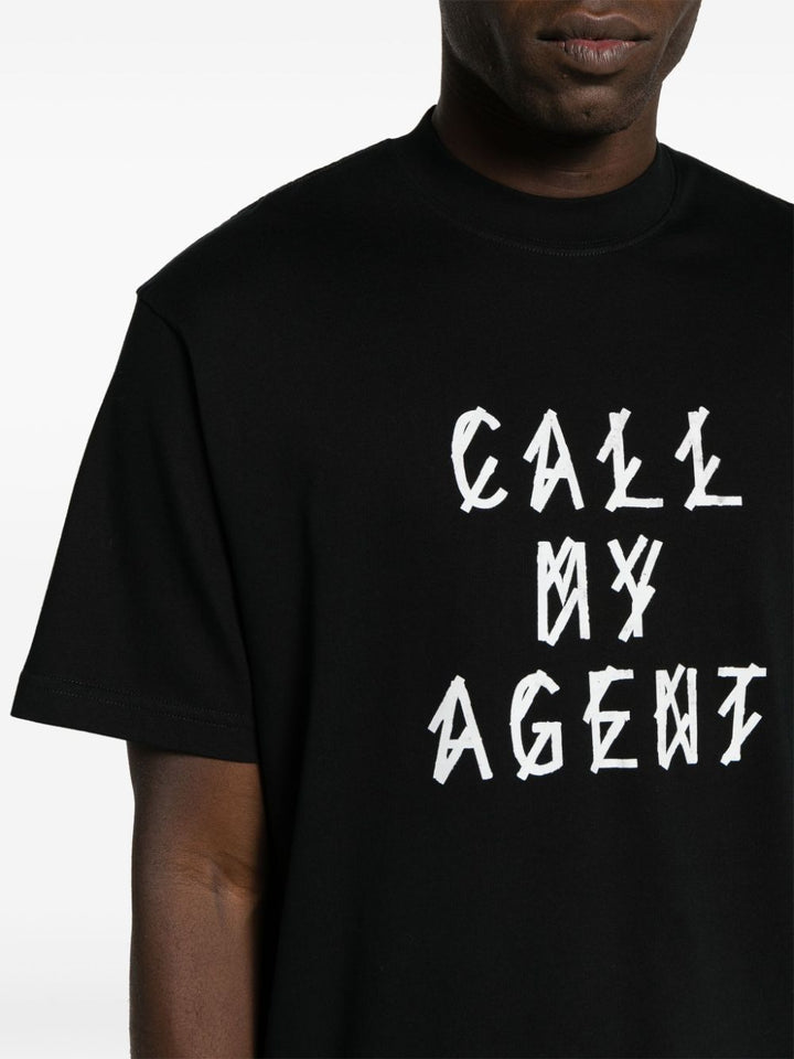 Tt-shirt nera call my agent