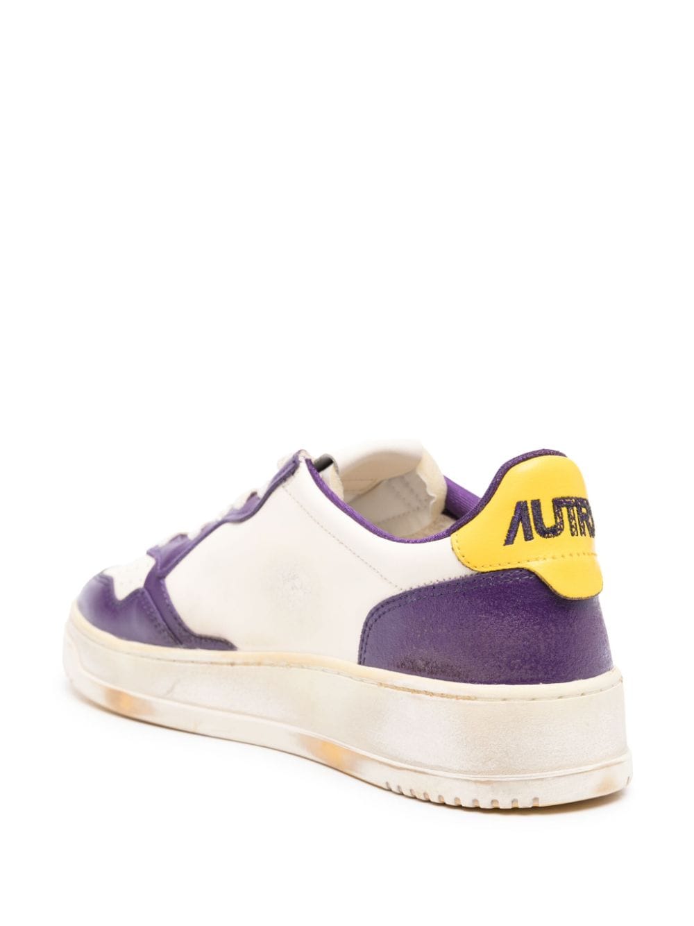 Sneaker supervintage blanche et violette