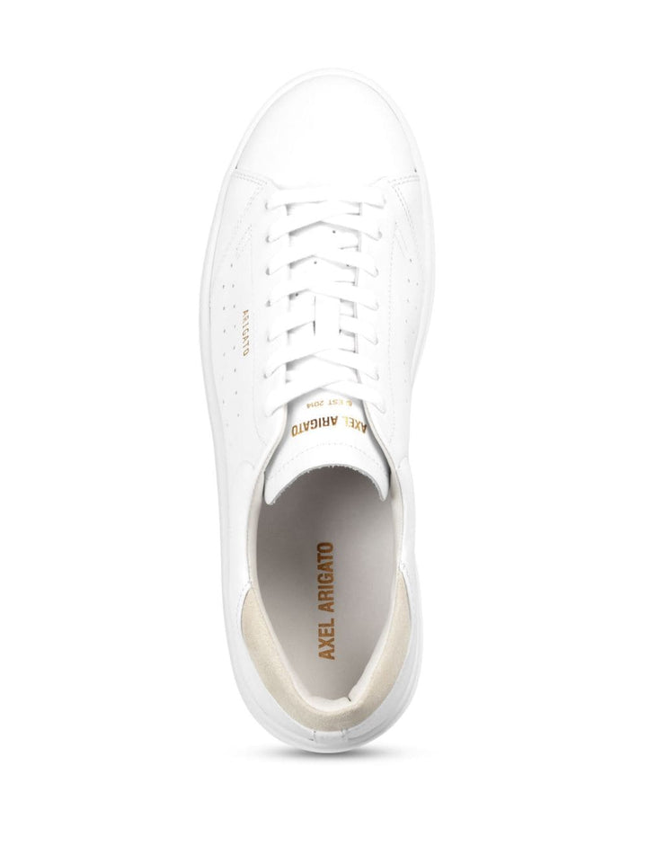 White Court sneaker with taupe detail