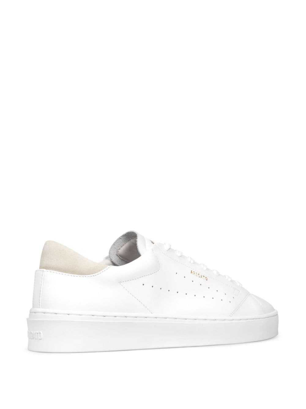 White Court sneaker with taupe detail