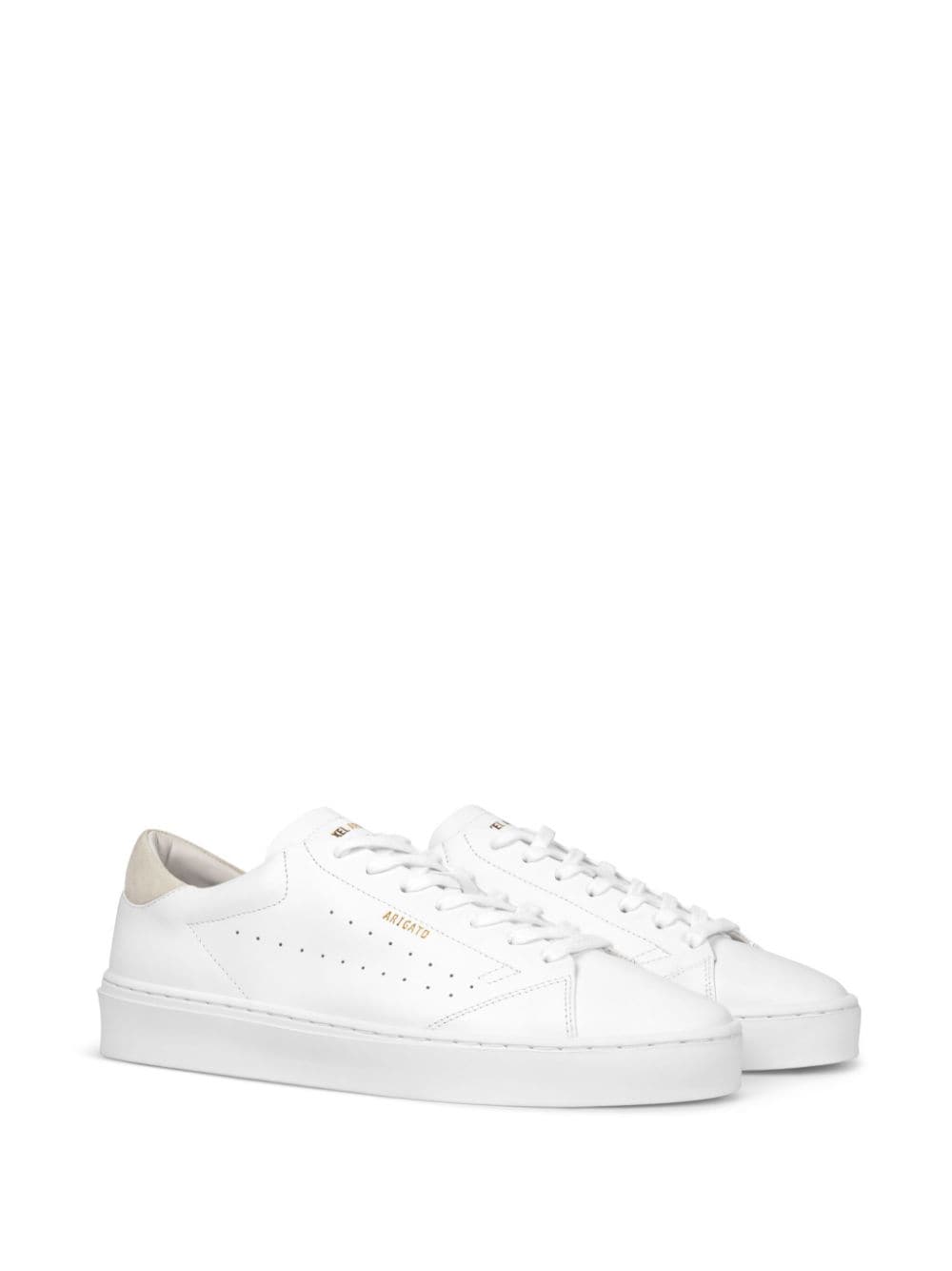 White Court sneaker with taupe detail