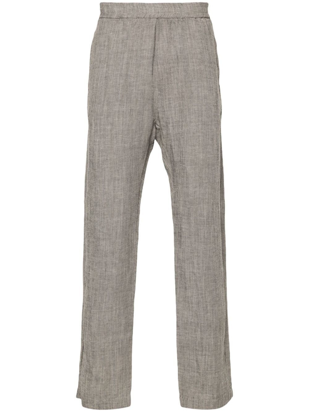 Pantalone grigio misto lino