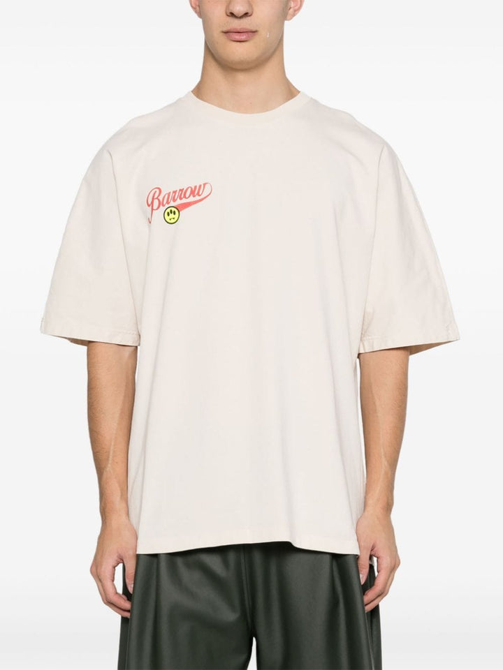 T-shirt blanc avec logo rouge
