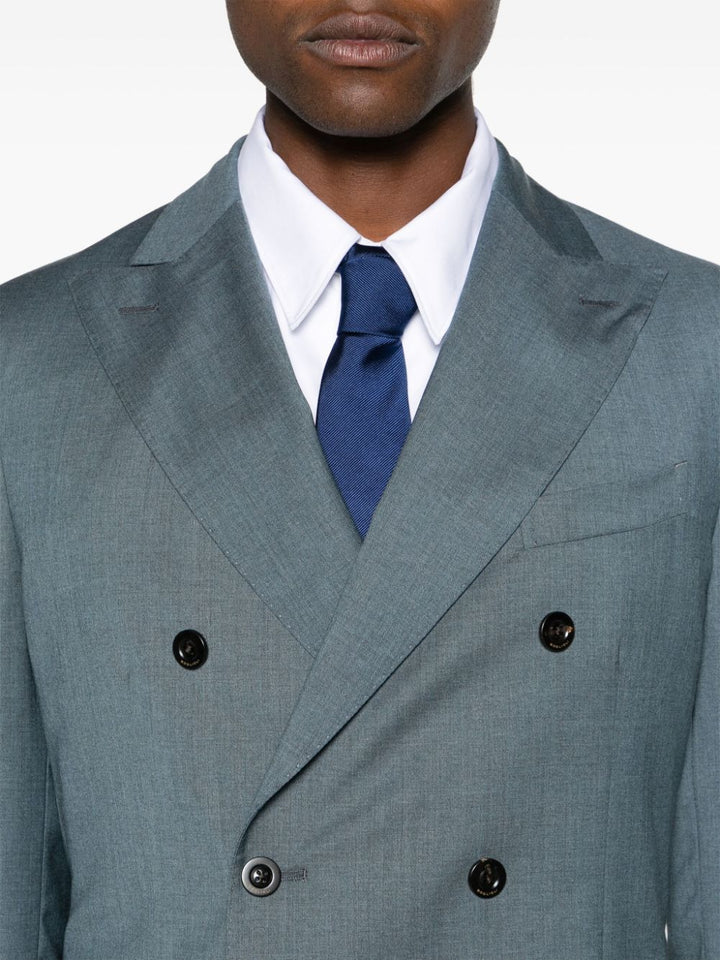 Powder blue double-breasted suit
