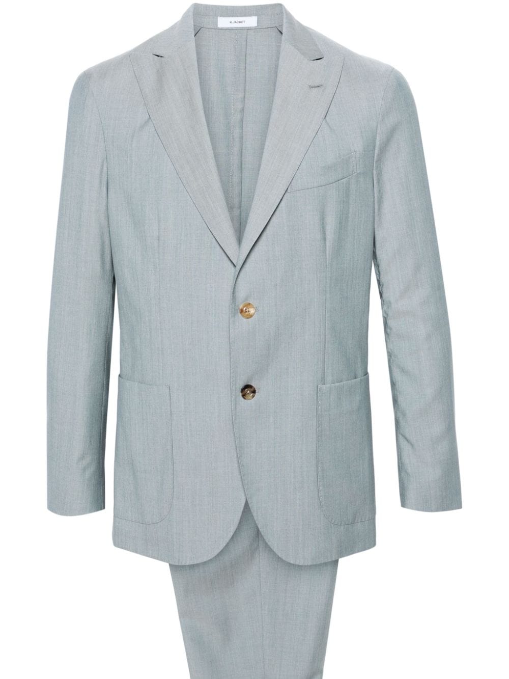 Powder blue single-breasted suit