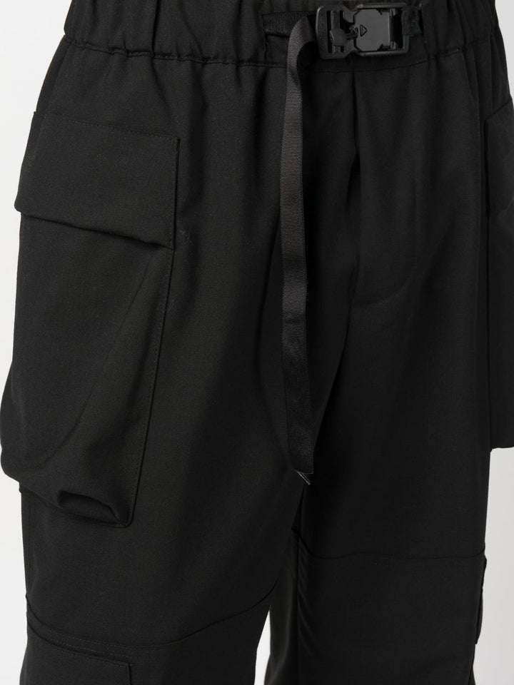 Black cargo trousers