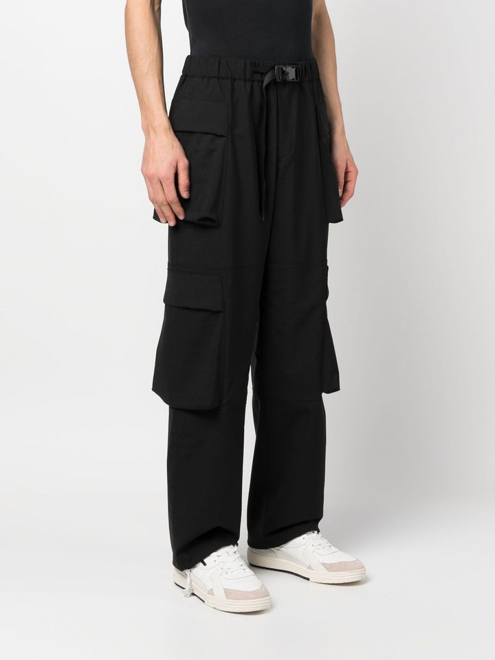 Black cargo trousers