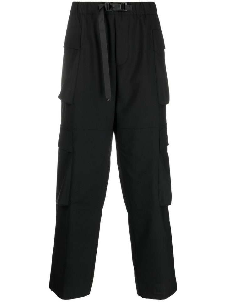 Black cargo trousers