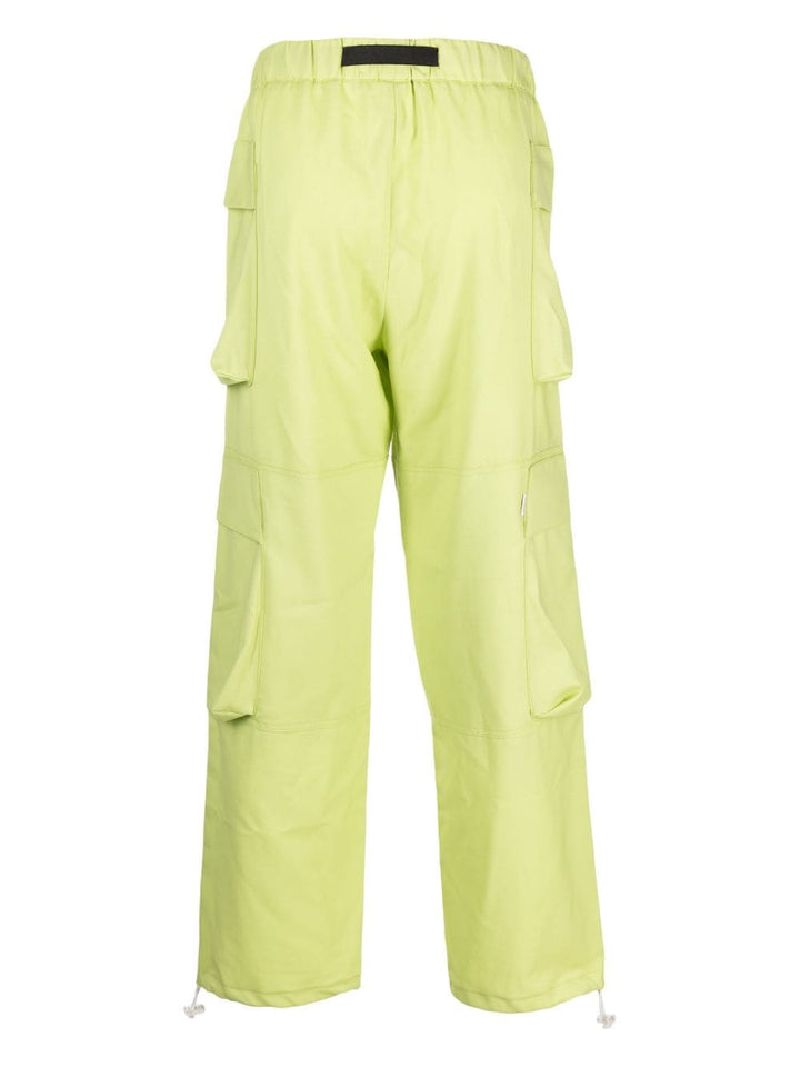 Acid green cargo trousers