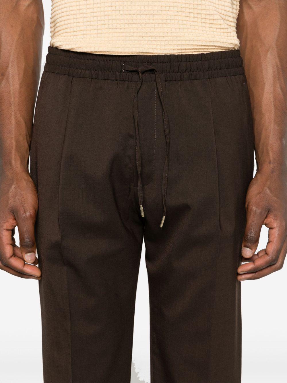 Pantalone Wimbledon con coulisse marrone