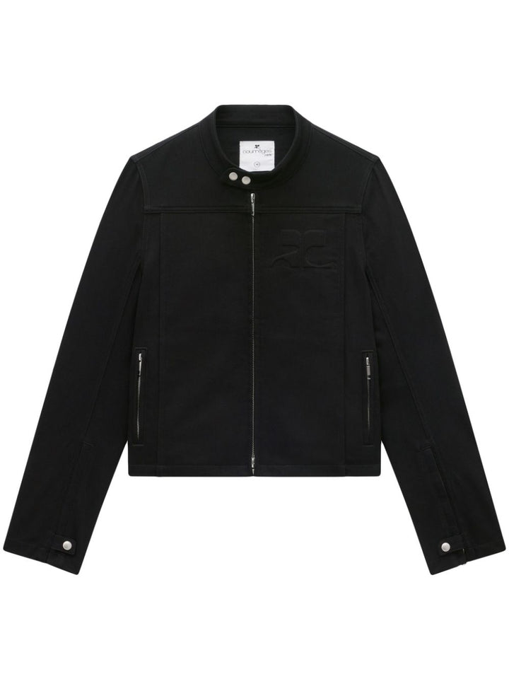 Black denim jacket