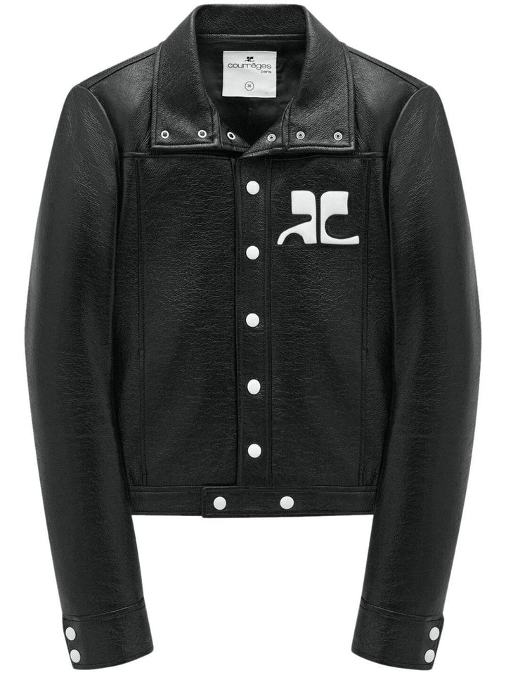 Black vinyl effect jacket