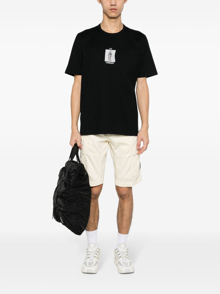 Cream cargo shorts