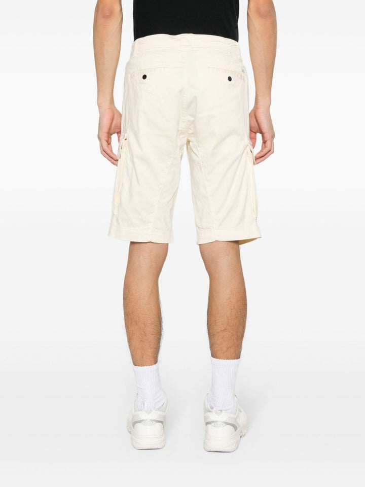 Cream cargo shorts