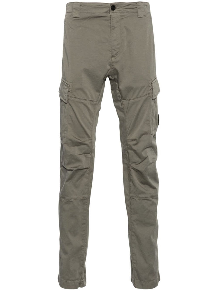 Green cargo trousers