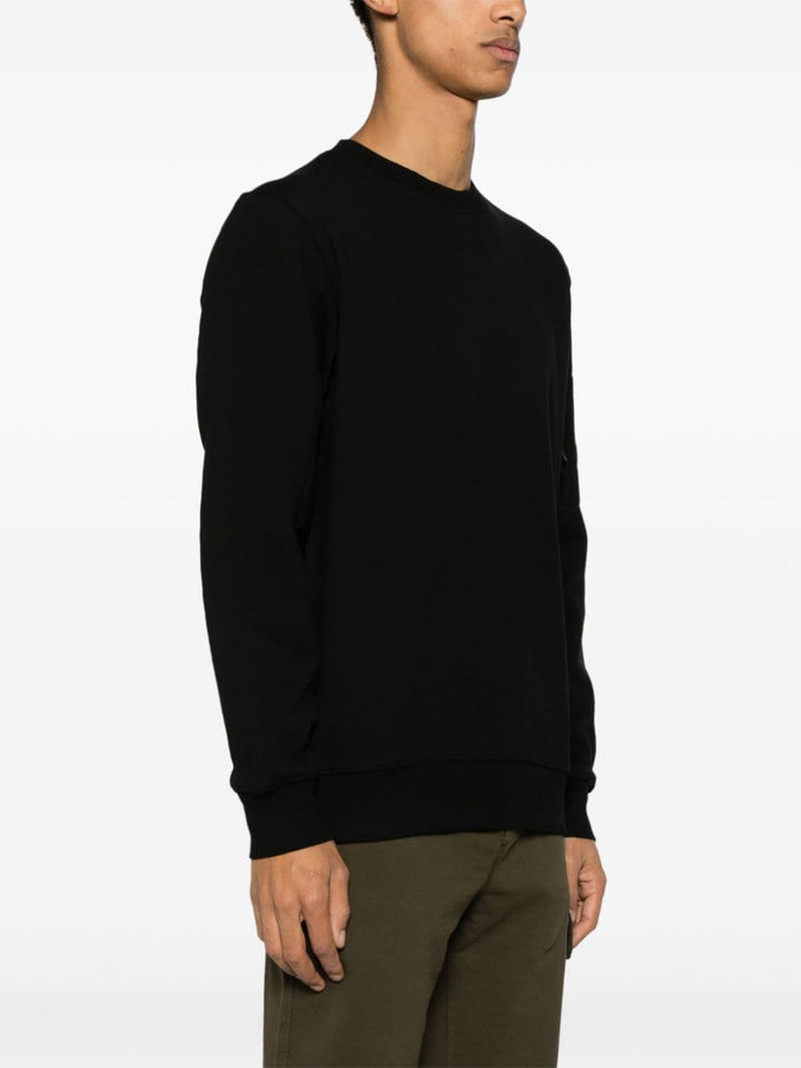 Black crewneck sweatshirt